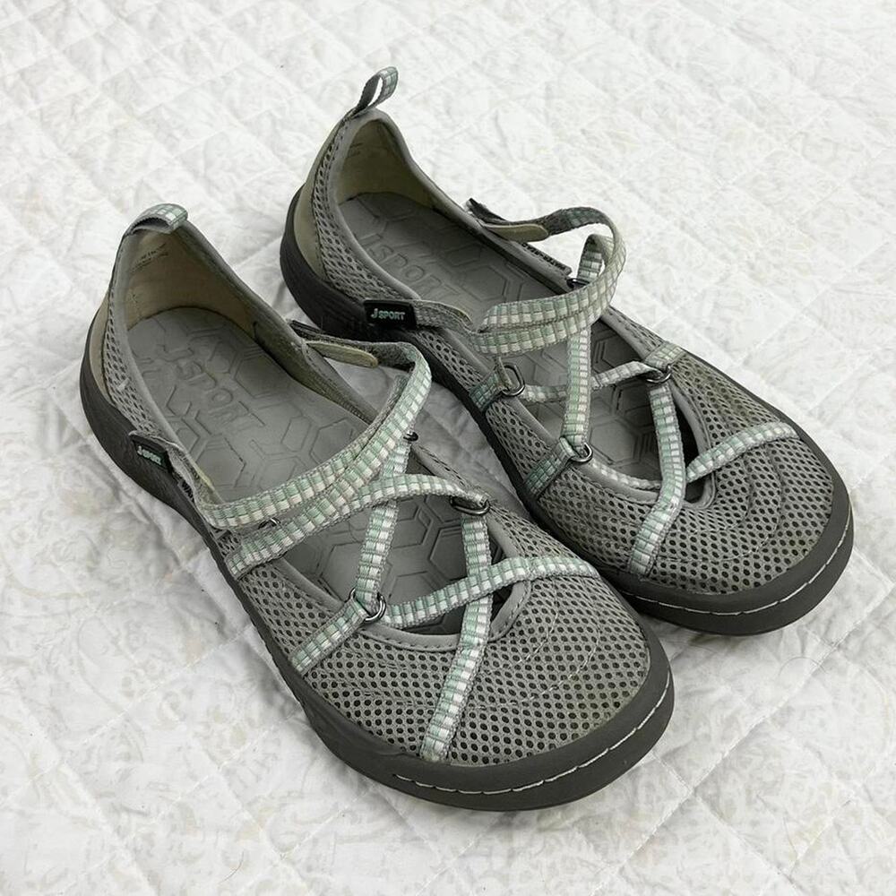 J Sport Y2k Strappy Gray Ballet Sneakers